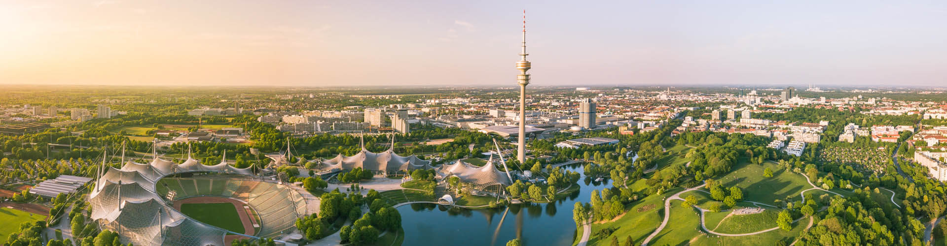 München, Deutschland: Blick auf den Olympiapark